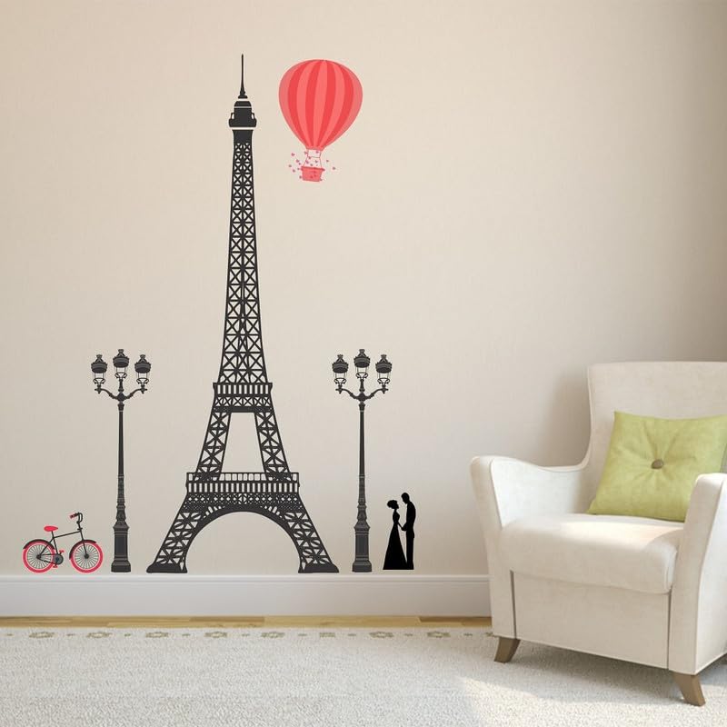 Kgn Designs 'Paris Love City' Vinyl Wall Sticker (49 cm x 4 cm x 4 cm, Multicolour) 1