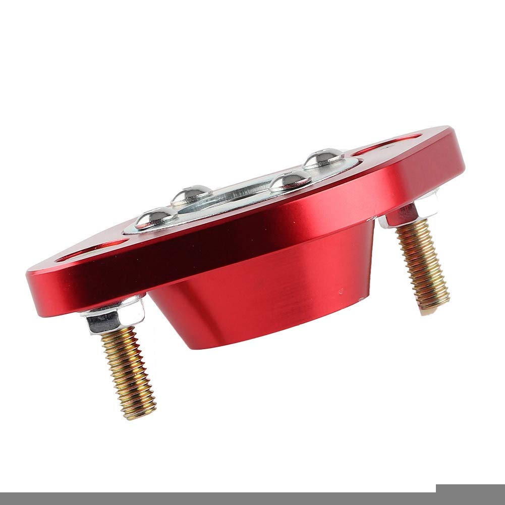 Kimiss Juego de montaje de amortiguador de coche Almohada bola trasera Camber placas Ajuste para E30 E36 E46 (Aleación de aluminio)(Rojo)