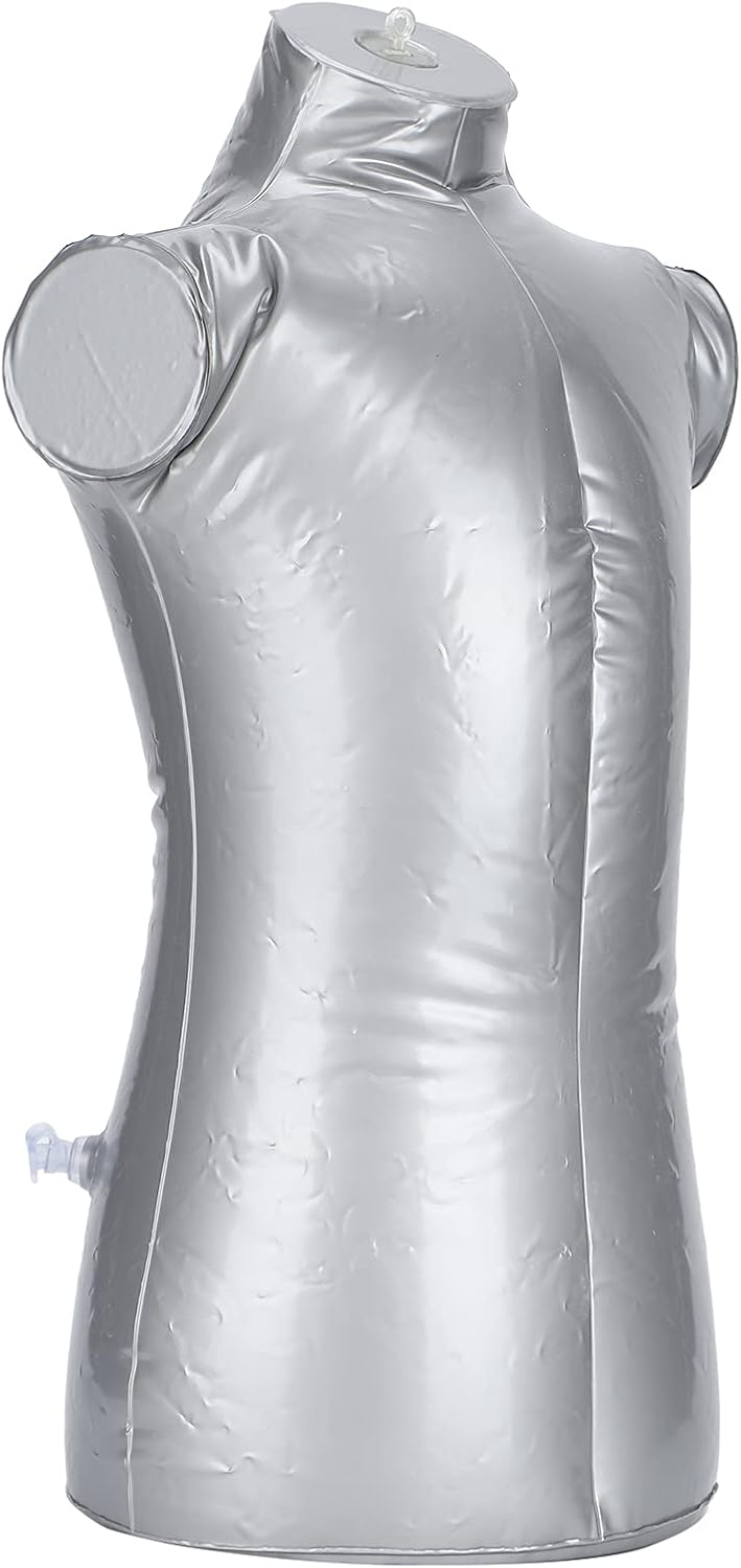 Voluxe Expositor en forma de vestido, maniquí de media altura, maniquí de escaparate, maniquí de cuerpo con un anillo para colgar para escaparates, accesorios para expositores de bufandas