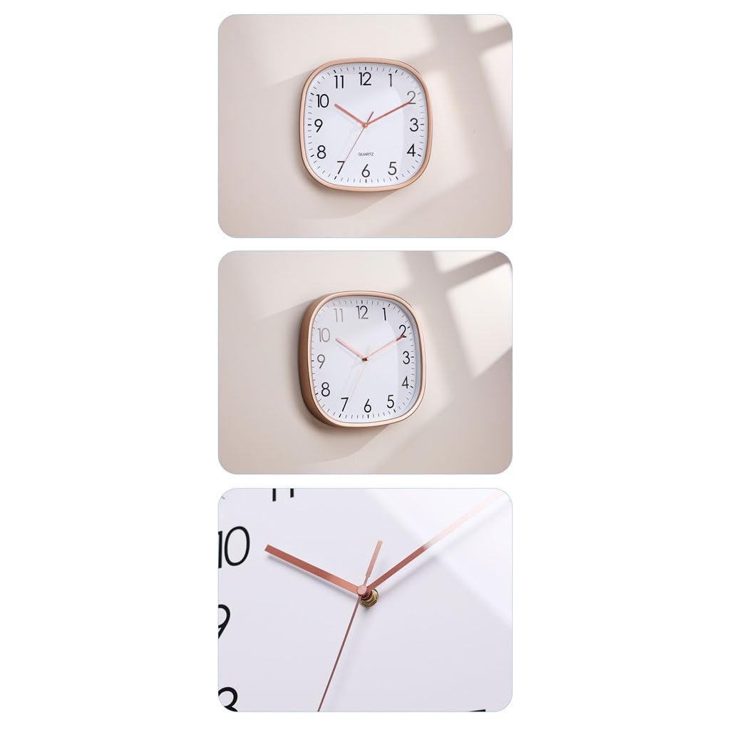 Orologio da parete Orologio da parete for soggiorno Orologio da parete silenzioso quadrato con angoli arrotondati Orologio da parete luminoso for camera da letto e studio Reloj De Pared