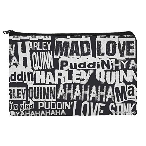 Harley Quinn Ransom Pattern Pencil Pen Organizer Zipper Pouch Case