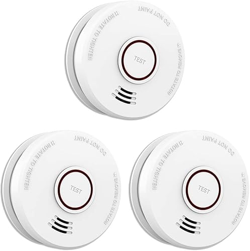 Detector de humo Alarmas de incendio de 9 V con sensor fotoeléctrico de batería Alarmas de humo fáciles de instalar con advertencia de sonido