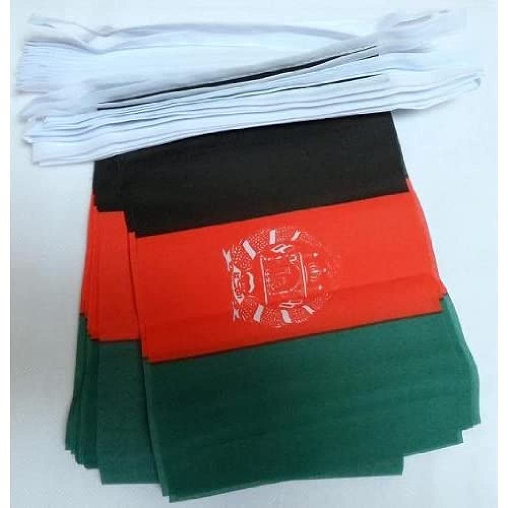 AZ FLAG Uganda Fahnenkette 12 Meter - 20 Flaggen 45x30 Cm Ugandische Girlande