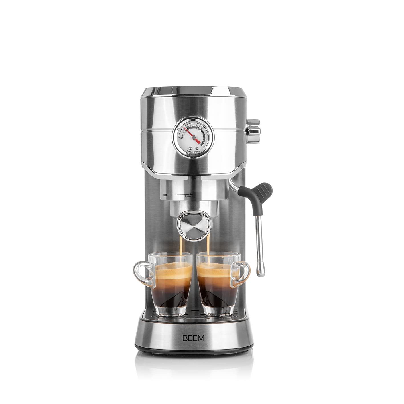 BEEM Ultimate, machine à café espresso porte-filtre, 20 bar, chauffe-tasse