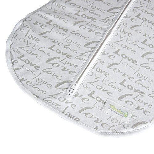Image of Woombie Air Nursery Swaddling Blanket - For Babies Up to 3 Months - Vented (Grey /White, 5-13 lbs)