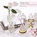36Pcs Bud Vases Set Small Vintage Glass Bottles Clear Bud Vases in Bulk Multiple Shape Cute Glass Vases for Rustic Wedding Centerpieces Table Decorations and Home Decor(Clear)