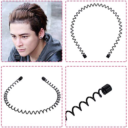 8 stuks Spring Wave hoofdband haar hoepel voor mannen en vrouwen, Unisex metalen golvende kam haarband accessoires… - Image 5