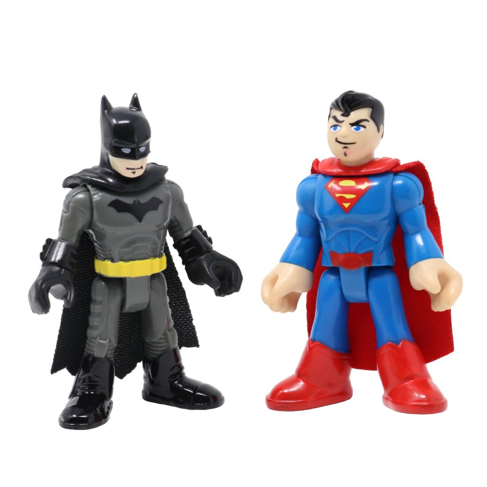 Części zamienne do Imaginext DC Super Friends Super Hero Flight City - DHT62 ~ zapasowe figurki Batmana i Supermana