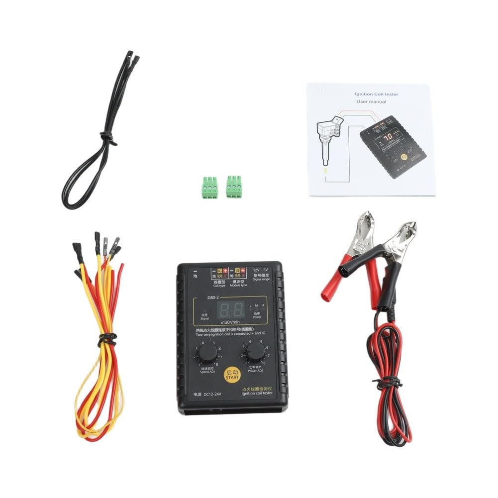 QOXEZY Tester cewki zapłonowej 12 V – 24 V autobusy ciężarówki motocykle