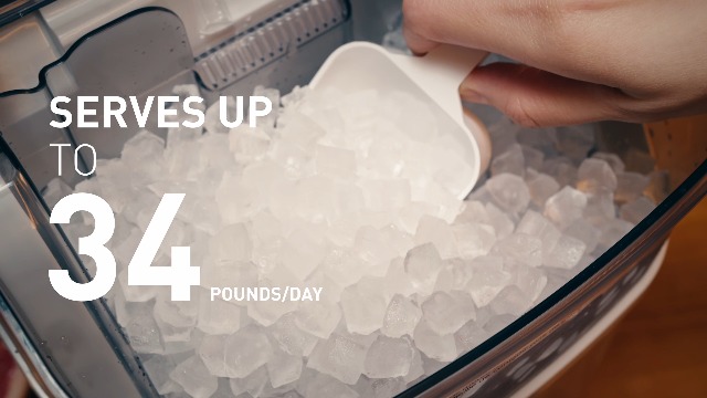 Image of COWSAR Nugget Ice Makers Countertop Soft Chewable Pellet Ice Machine with Auto-Cleaning Function, 34Lbs /24H, Portable Ice Makers for Kitchen, Office, Home