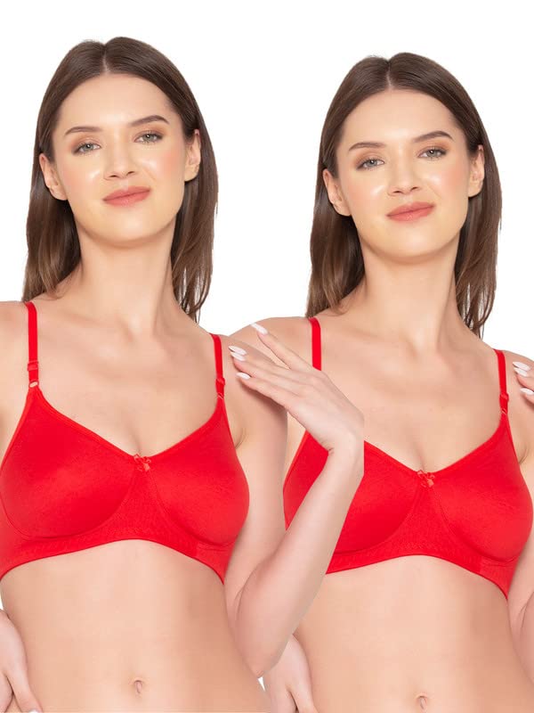 Image of Groversons Paris Beauty Women's Pack of 2 Seamless Non-Padded, Non-Wired Bra (COMB09)