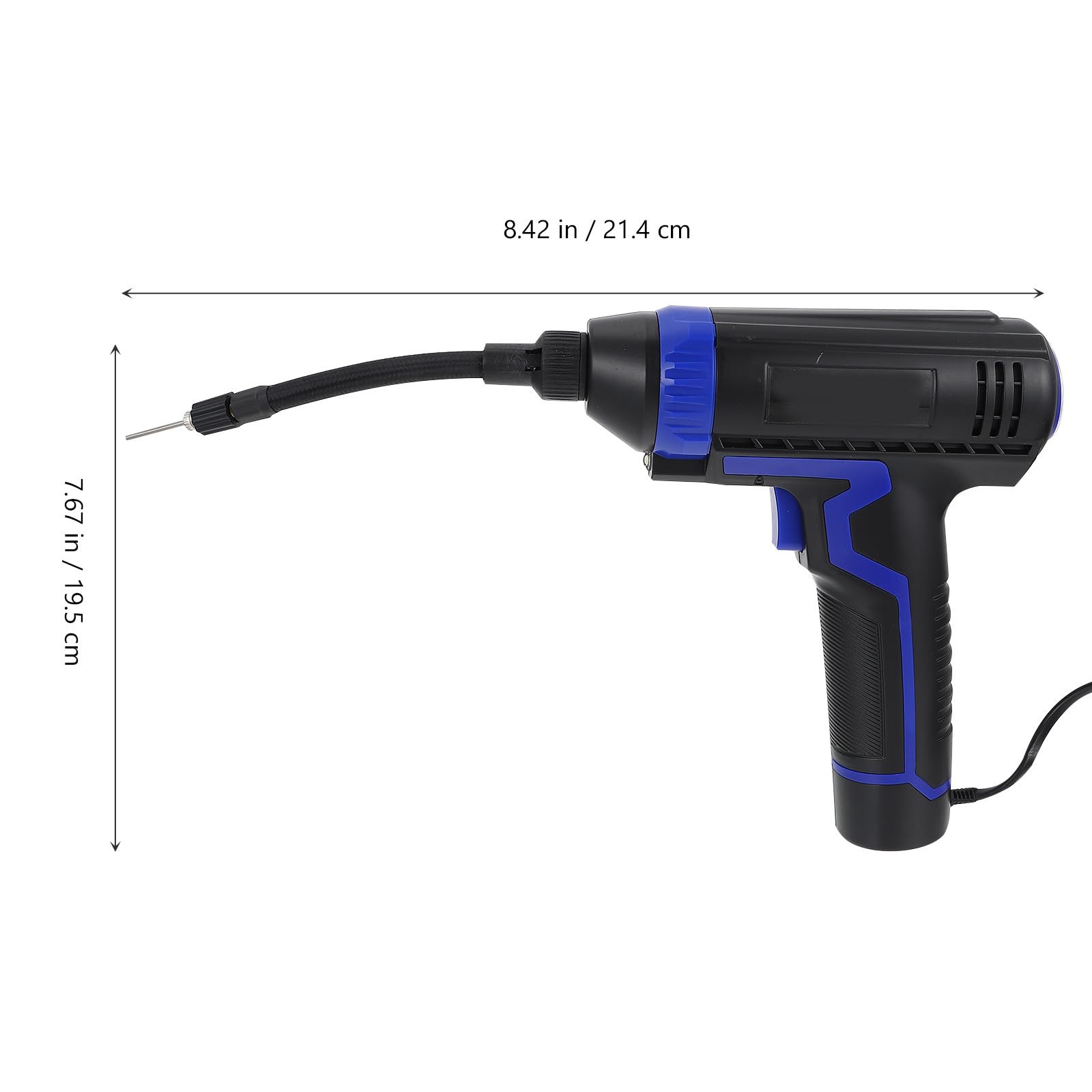 Tofficu Inflador Portátil Compresor de Aire 12.6v para Neumáticos de Coche Carga Rápida, Escala Visible, Material de Metal y Plástico para Uso en Auto y Hogar