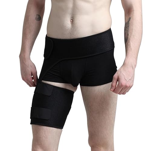 Miniatura 5 de Soporte de pierna Ingles Soporte de isquiotibiales Soporte de ingle Manga de muslo Cadera Soporte ajustable Articulaciones Soporte ajustable Manga