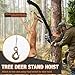 Tree Mounted Deer Hoist, 500LBS Hunting Game Hoist with Winch and Ratchet Strap, 23FT Steel Cable Heavy Duty Deer Hanger for Skinning, Field Dressing, Hanging Deer Feeder Hanger