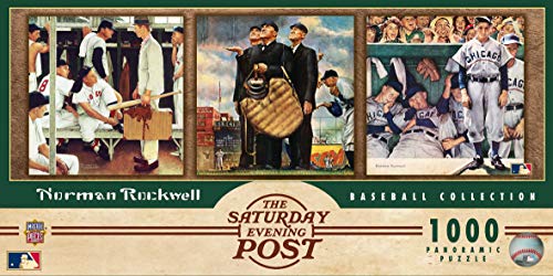 MasterPieces puzzle de 1000 piezas para adultos, familia o niños - Colección de béisbol por Norman Rockwell - 13"x39" miniatura 6