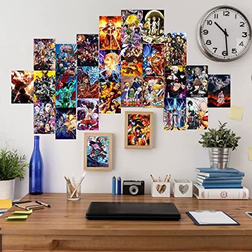 Melebase Anime Wall Collage Kit Aesthetic 60 Pcs Anime Room Decor 4.2X6.2 Inch Small Anime Posters Manga Collage Kit, Anime Pictures For Wall Collage Kit (Anime 2) #TOP1