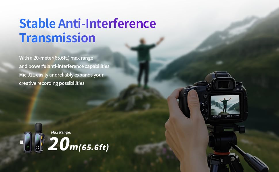 Image of Wireless Lavalier Microphone with Magnetic Clip & LED Display, Mini Lapel Mic，Wireless Microphone for iPhone,Android, iPad, for Video Recording, Streaming, Interview, Vlog,Tiktok,YouTube