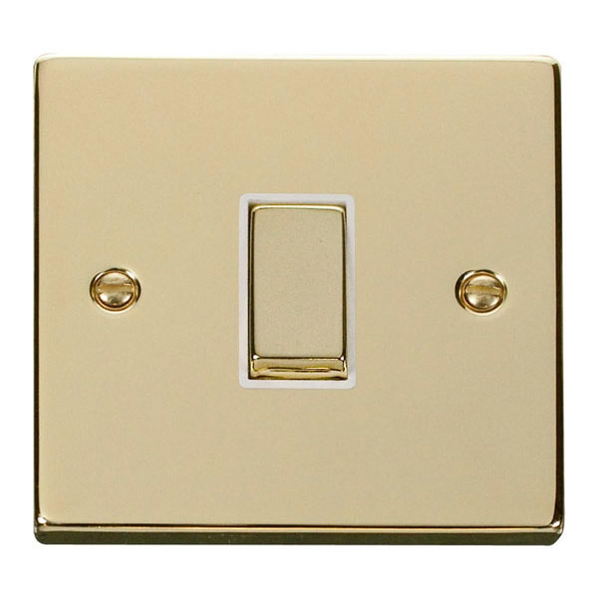 Polished Brass 10A 1 Gang 2 Way Ingot Light Switch
