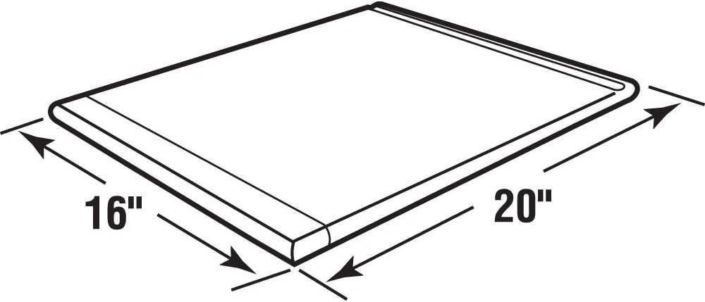 Prime-Line MP10811 Breadboard, 3/4 In. x 16 In. x 20 In., Solid Hardwood Strips, Unfinished (Single Pack)