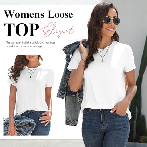 Women's Loose Fit T-Shirts - Short Sleeve Casual Summer Tops for Yoga & Workout4