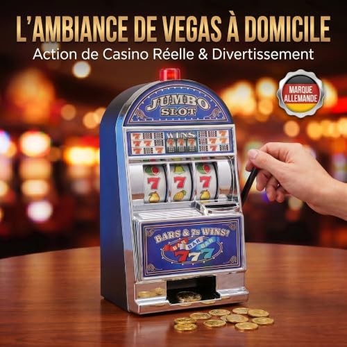 GOODS+GADGETS Bandit Manchot - Machine à sous Slot Machine de Jeu de Hasard avec Son Casino & Effets de lumière – vue 2