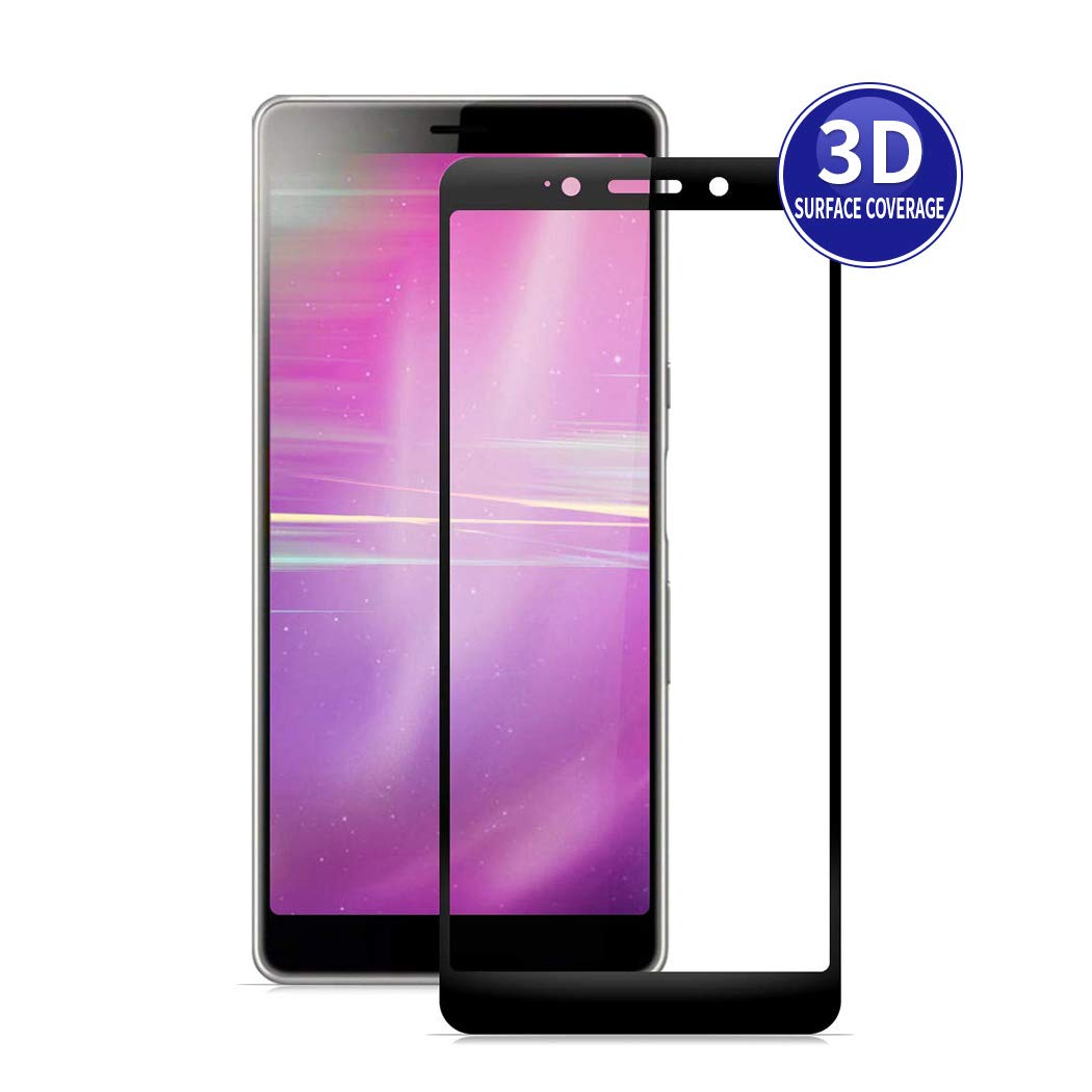 X-Dision3D Screen Protector, Full Screen Protection, Compatible with Sony Xperia L3 (Black), HD Full Coverage, 9H Hardness of Glass Protection, Anti-Fingerprint and Anti-Shatter