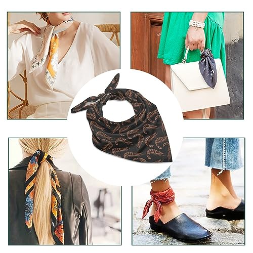 Seafood Shrimp Unisex Bandanas Print Hair Kerchief Hair Scarves Headscarf Scarf Headband Handkerchiefs3