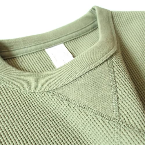 Men's Cotton Crewneck Sweater Retro Long-Sleeved Slim Fit Knitted Thermal Pullover Jumper3