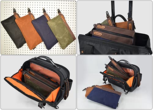 Image of WELKINLAND Heavy-Duty Canvas Tool Pouch, 4PCS 12-Inch Zippered Tool Pouch