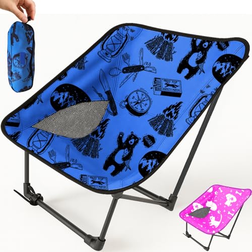 KidzAdventure Youth and Kids Camping Chair | Ultra Lightweight, Foldable and Heavy Duty | Ideal Indoor/Outdoor Kid Chair for Camping, Beach, Sports...