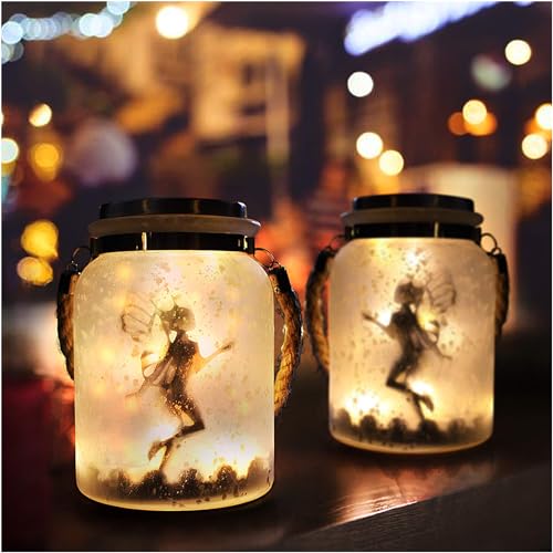 KAIXOXIN 2 Pack Solar Lantern Fairy Lights Ideal for Great Gifts ...