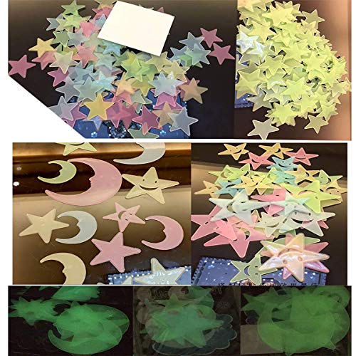 Stars Stickers For Ceiling, Adhesive 200Pcs 3D Glowing Stars,Luminous Stars Stickers For Kids Bedroom Decor,Wall Stickers (Stars) #TOP1