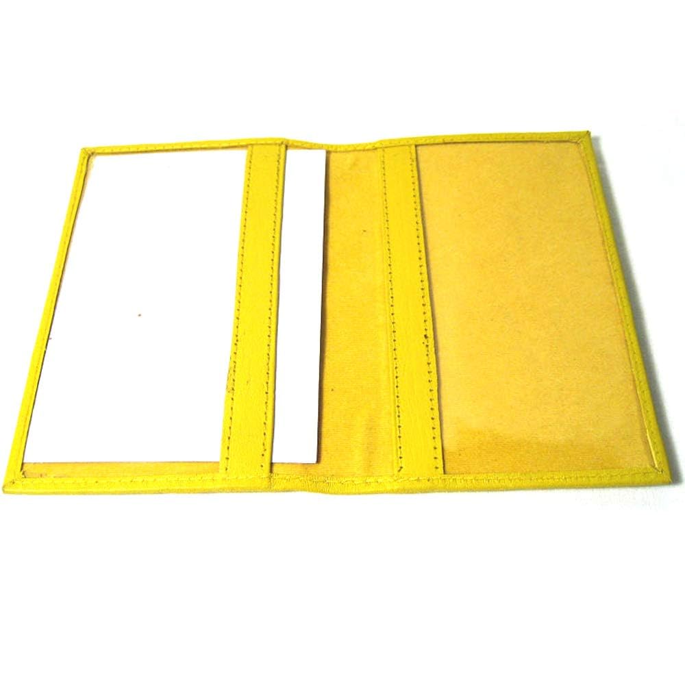 牛革製パスポートケース イエロー Amazon.co.jp: 純正イエローレザーパスポートカバーホルダー財布