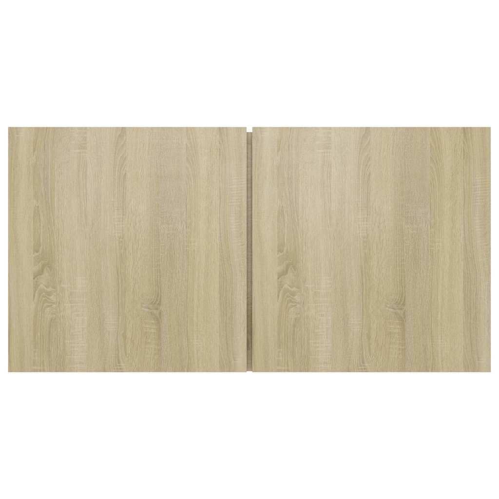 Wisząca dwukomorowa ścienna szafka RTV dąb sonoma 60x30x30 cm