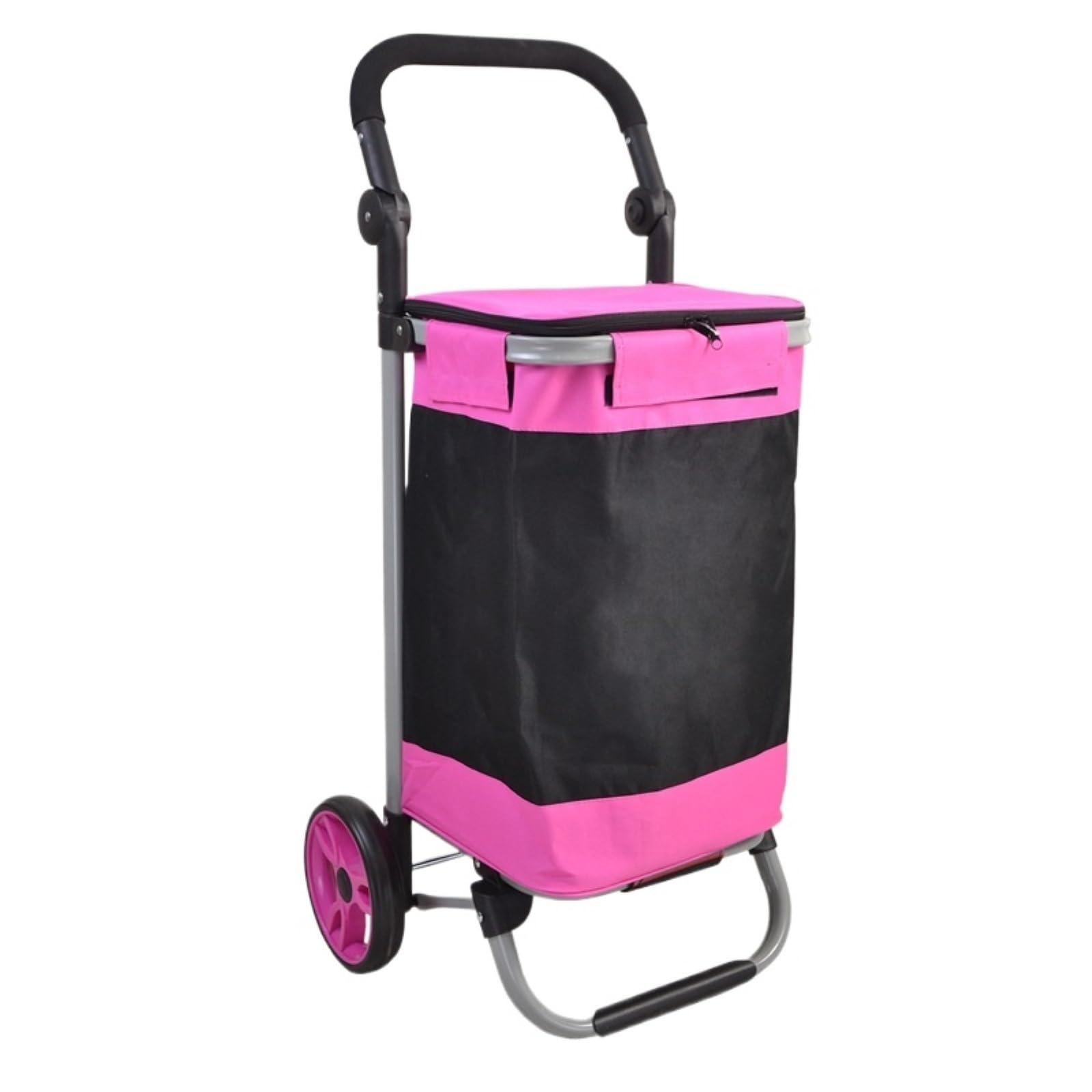 Dannmpx Pink Shopping Trolley Shopping Cart With Large Capacity Bag Portable Trolley For Grocery Utility Cart(Pink)