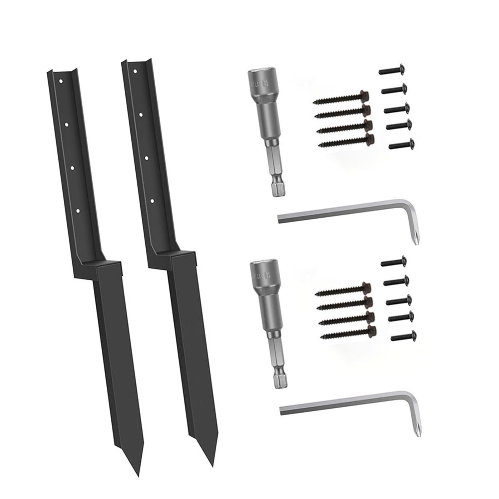 Kit de réparation de poteaux de clôture anti-affaissement en acier épais