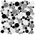 Simple Tile - Glass Mosaic Tile for Kitchen Backsplash, Bathroom Shower Wall, Etc, "Bubble Collection", Mixed Rounds, 12"X12"X5/16" (Set of 5 Sheets, GM 4102A - Tapioca)