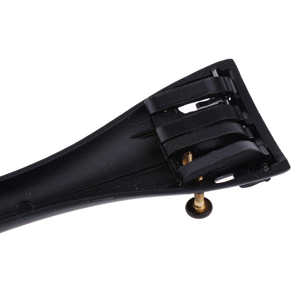 BEALIFE Cordier de violon en alliage, fabrication artisanale d'exception, avec 4 tendeurs fins. Pièces fiables pour violon 1/2. Cordier performant. Tendeurs fins intégrés et, Noir, 45659