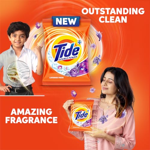 Image of Tide Plus Detergent Washing Powder - 8kg Super Saver Pack Lavender Fragrance| 2X Deep Clean Power | World's No. 1 Detergent Brand