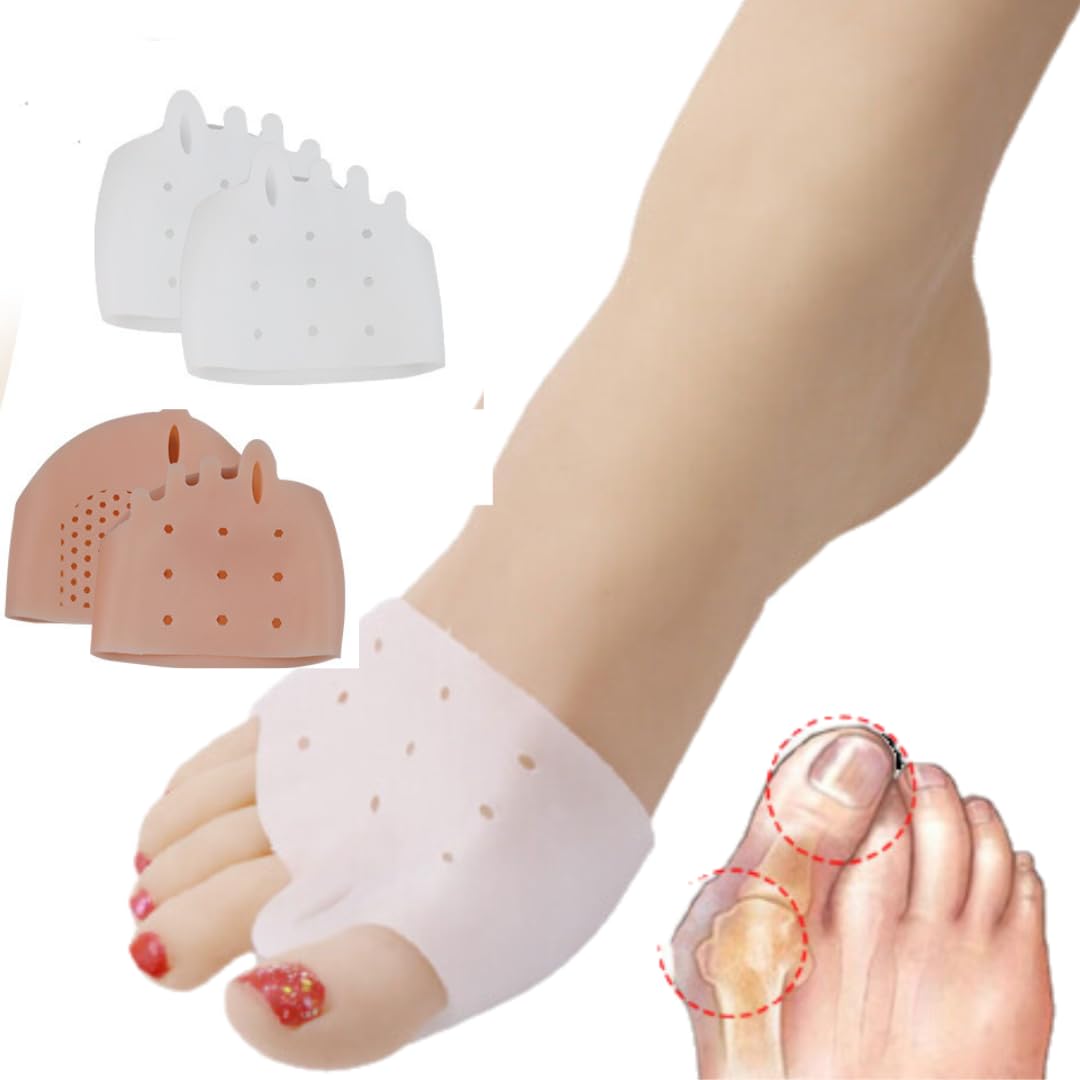 N8 NOHERSUMI R 8 separador de dedos de los pies. (2 pares), De silicona con proteccion para juanetes.