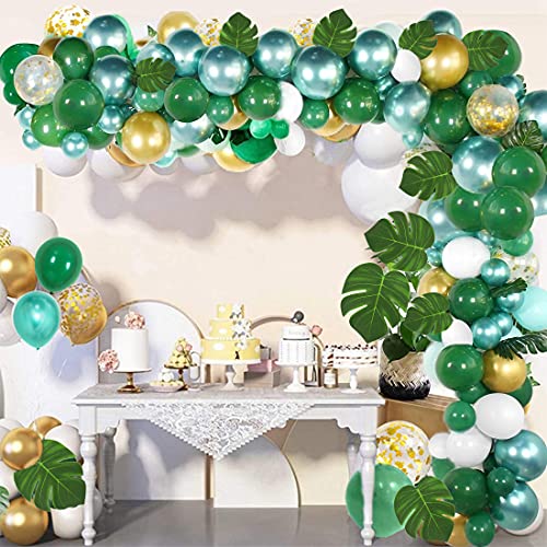 O-Kinee Ballonnen groene witgouden ballonnen, 55 stuks metallic groene ballonnen, ballonnenslinger groen, confetti… - Image 7