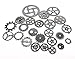 Yueton 100 Gram (Approx 70pcs) Antique Steampunk Gears Charms Clock Watch Wheel Gear for Crafting (Gun Black)