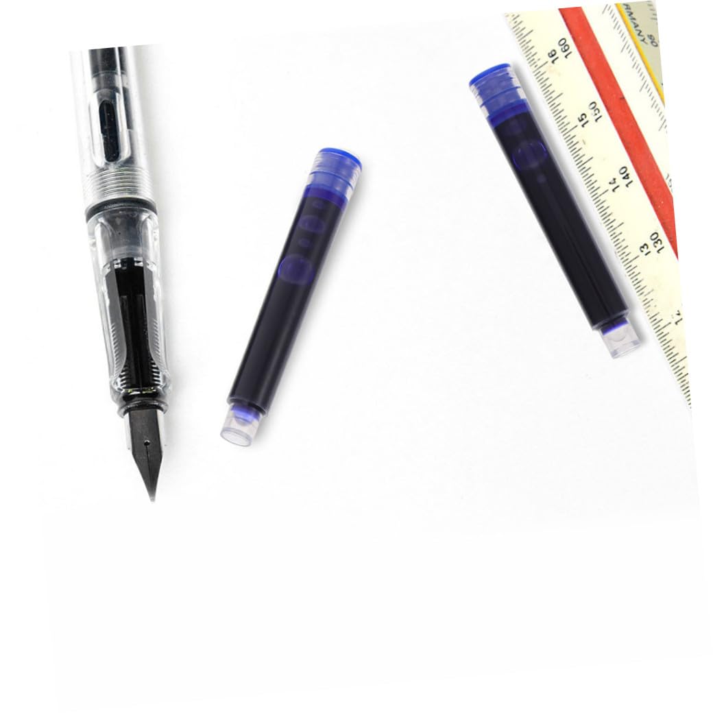 LALAFINA 200 Pezzi Ricariche di Inchiostro per Penna Stilografica in Plastico Blu Design Ergonomico, Accessori Pratici per Scrittura Professionale e Uso Scolastico