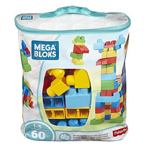 Mega Bloks Bolsa clásica con 60 Bloques de construcción, Juguetes bebés 1...