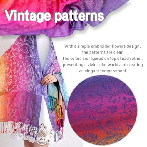 Cotton Blend Jacquard Vintage Soft Scarf With Fringed Edges,linen scarf,Silk shawl,travel scarf4