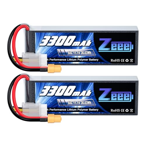 Zeee 3S 3300mAh 11.1V 50C Lipo Battery (2 Pack)