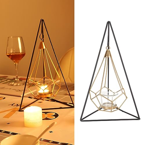 Suporte De Vela Geométrico Para Luz De Chá BORDSTRACT Com Vidro Votivo E Suporte Triangular Pendurad