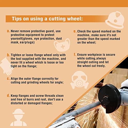 WORKPRO Discos de corte, 20 piezas discos profesional para metal y acero inoxidable,115 mm x 1,2 mm x 22 mm accesorios para amoladora angular - Imagen 6