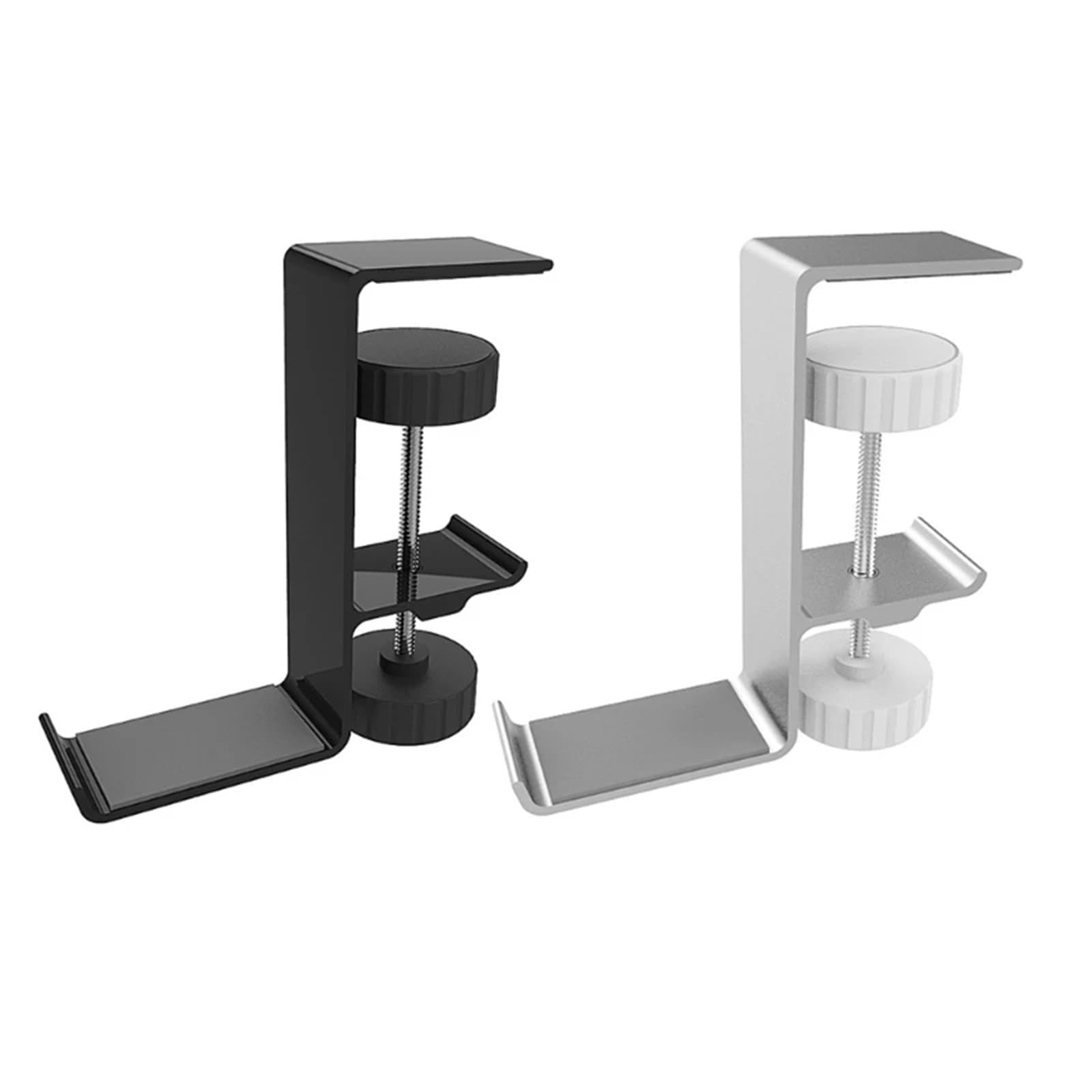 Supporto per Cuffie Gancio Porta Auricolari in Metallo da 2 Pezzi sotto Il Supporto for Cuffie da scrivania Gancio for Cuffie con Morsetto Regolabile Universale per Cuffie(Black)