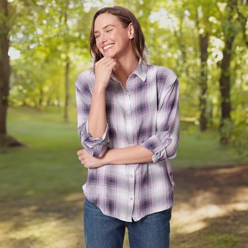 Image of Gloria Vanderbilt Women's Amanda Oversized Button Down Shirt with Roll-tab Sleeves
